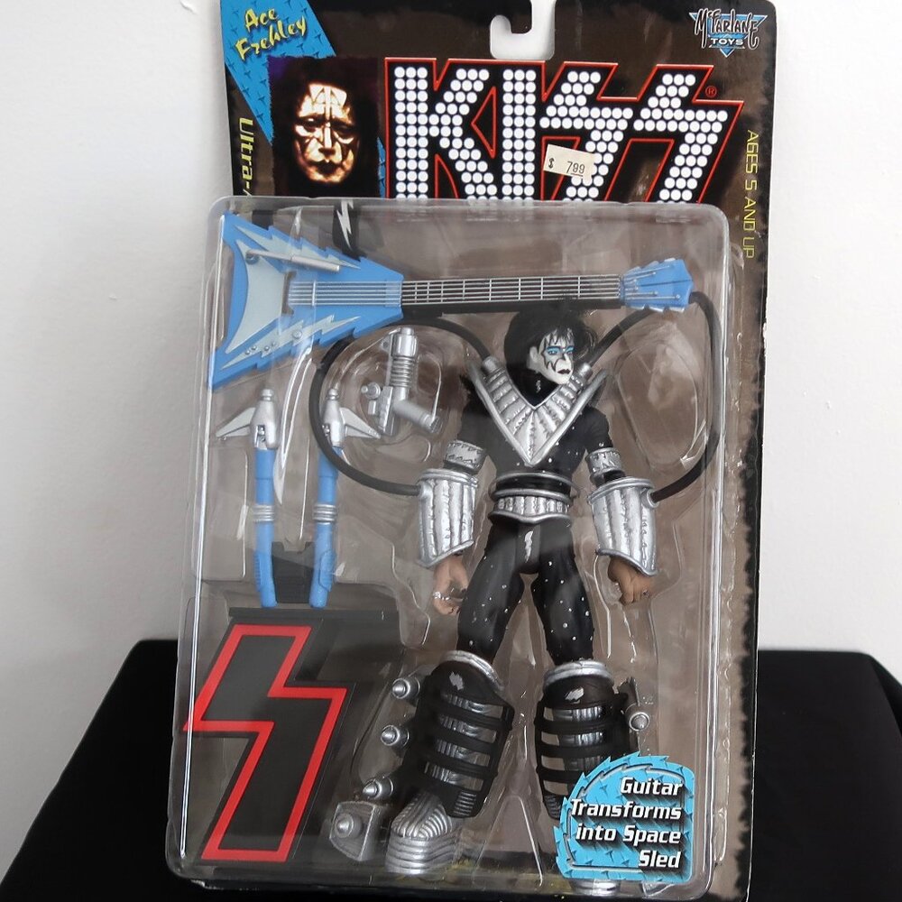 McFarlane Toys Kiss Ace Frehley Guitar Transforms into Space Sled Action Figure - Picture 9 of 9